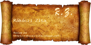 Rákóczi Zita névjegykártya